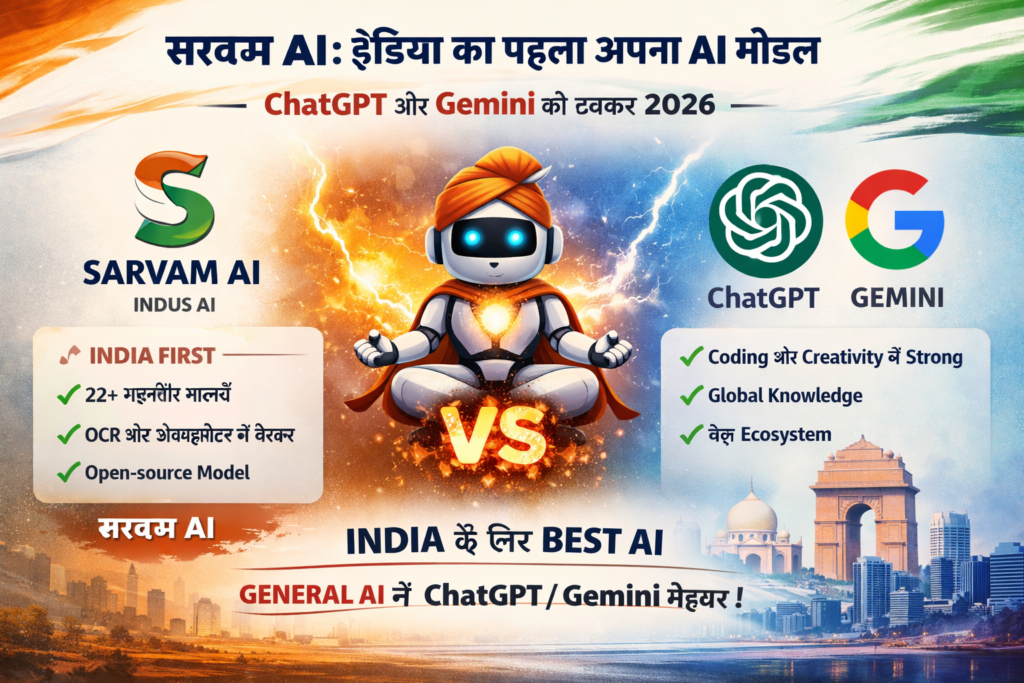 Sarvam AI India pehla apna AI model ChatGPT Gemini takkar 2026